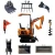 China brand  mini bucket digger wheel excavator
