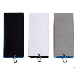 China Hot Selling Cheap Microfiber Waffle Fabric Luxury Golf Towel