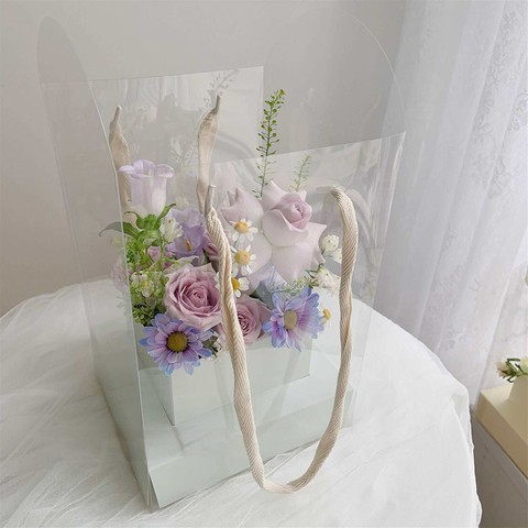 China manufacturers flower shop packaging bag flower paper bag for the wedding and Valentines Day