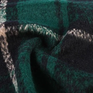 China supplier textiles green plaid luxury polyester fabric price per meter