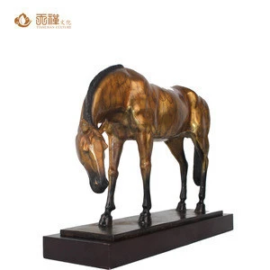 Chinese folk art bronze horse statue Bronze carving home crafts