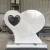 Import Chinese Funeral Supplies Western Style Heart Shape White Marble Cemetery Monument Tombstone Headstone from China