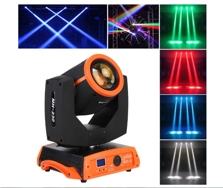 Chinese ktv machine 230w sharpy 7r beam moving head stage light with touch screen