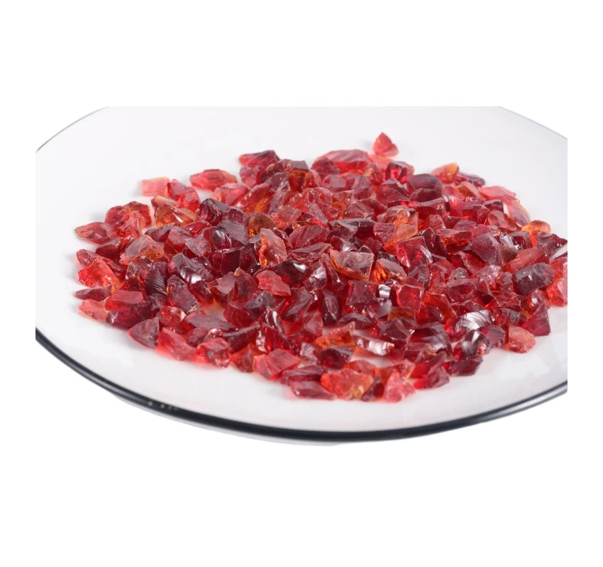 Chinese suppliers crushed colored glass cullet rocks chips for building glass decorative