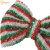 Import Christmas Festival 5&quot; Red/Green/White Striped Ribbon Hair Bow Barrette Custom Wholesale Glitter Hair Accessories For Infant from China