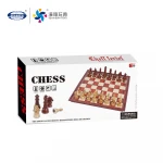 Christmas gift kids toy international chess wooden chess set with board storage box