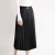 Import Classic Black A-line Long Skirt Real leather Pleated Skirt Woman from China