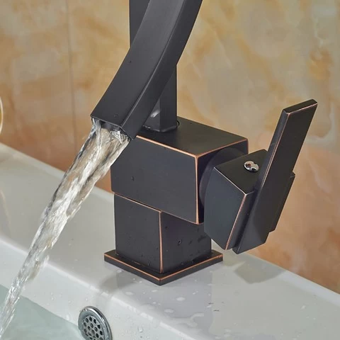 Classic ORB black finish brass basin faucet hot cold water mixer tap