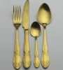 Classical Stainless Steel Cutlery Set,Copper and Gold Plated Flatware Set,Black Matte Cutlery Set