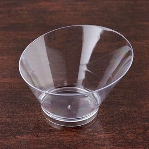 Clear Modern Round Plastic Disposable Dessert Bowl