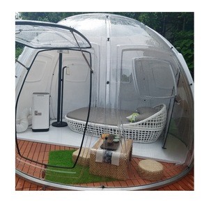 Clear Roof  Glass Dome Houses Outdoor Transparent Glass Garden Sun room Dome Hotel Tent for Camping Sale
