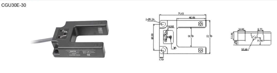 CNTD Long Use-life Cycle High Reliability Standard CGU Series U Type Photoelectric Sensor