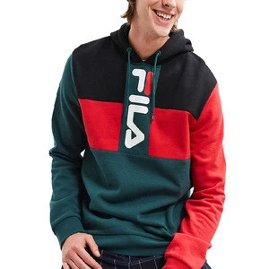 Colorblocked hoodie Pullover ribbed cuffs hemcomfortable fit Sweatshirt