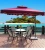 Import COLORFUL 10ft 3m Luxury double roof square shape aluminum rotatable outdoor yard garden patio cantilever roman parasol umbrella from China