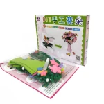 Colorful handmade decorative flowers educational toys DIY flower art craft kit for kids