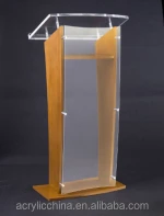 Commercial furniture acrylic wood pulpits, high quality acrylic pulpits