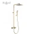 Import Commercial residential and hotel brushed gold large size top rainfall shower-set thermostatic shower bathing from China