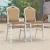 Import Commercial used aluminum  stackable restaurant dining chairs and table from China