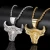 Import Cool Hip Hop Fashion Jewelry Necklace with 3D Rhinestone Studded Bull Head Pendant and Cuban Chain for Men from China