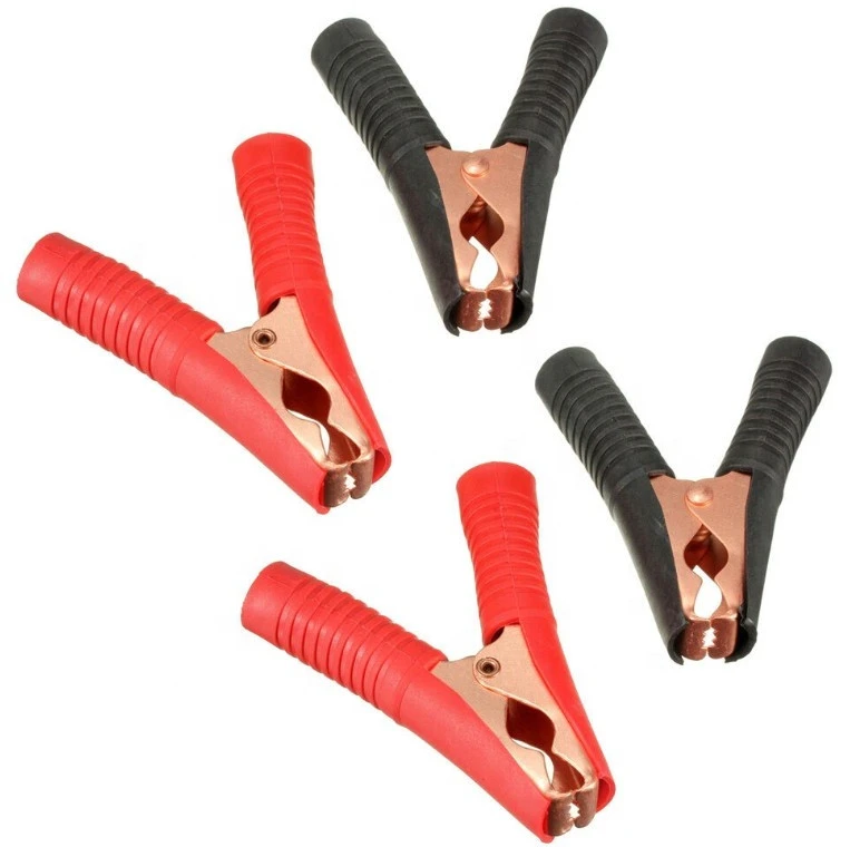 Copper Plating Insulated  Alligator Clips 100A  Car Battery Clip Large Current Red/ Black  battery terminal clamp Crocodile clip