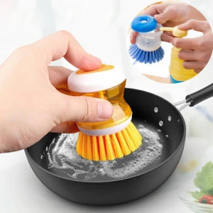 Creative home multi-function hydraulic pot washing cleaning brush dishwashing brush can be filled with detergent