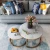 Import Creative new center table design round white real marble coffee tables for sale from China