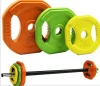 Cross fitness equipment 20kg pump set with spring collars gym aerobic barbell set for weight lifting