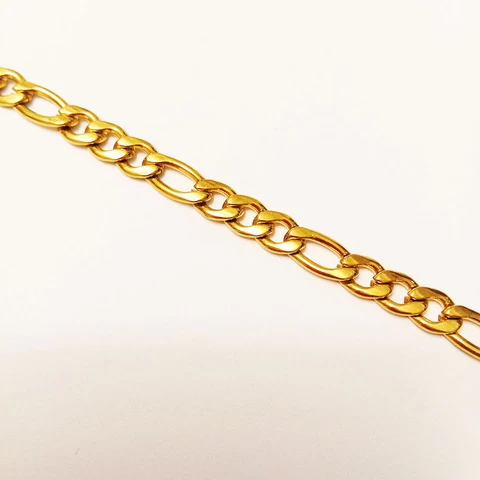 cuban chain ,5-6 mm high quality stainless steel with 18 k gold plating chain , DIY chain material .