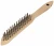 Import curved wooden handle wire brush from India