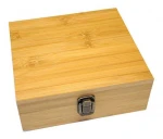 Custom Classic Bamboo Tobacco Herb Stash Box Wood Stash Box for Smoking Accessory