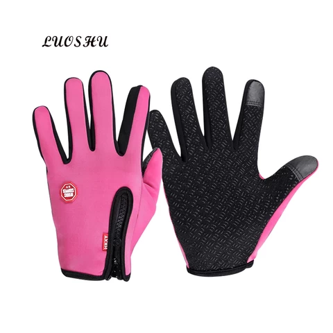Custom Glove Winter Warm Cycling Bicycle Touch screen Full Finger Waterproof Outdoor Bike Driving Motorcycle Riding Gloves