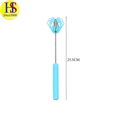 Custom Macarons Color Low Price Hand Whisk Semi-Automatic Plastic Mini Egg Whisk 10 Inch Egg Beaters