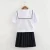 Import custom made casual latest design middle school girls uniforms(school shirt+pleated skirt) from China