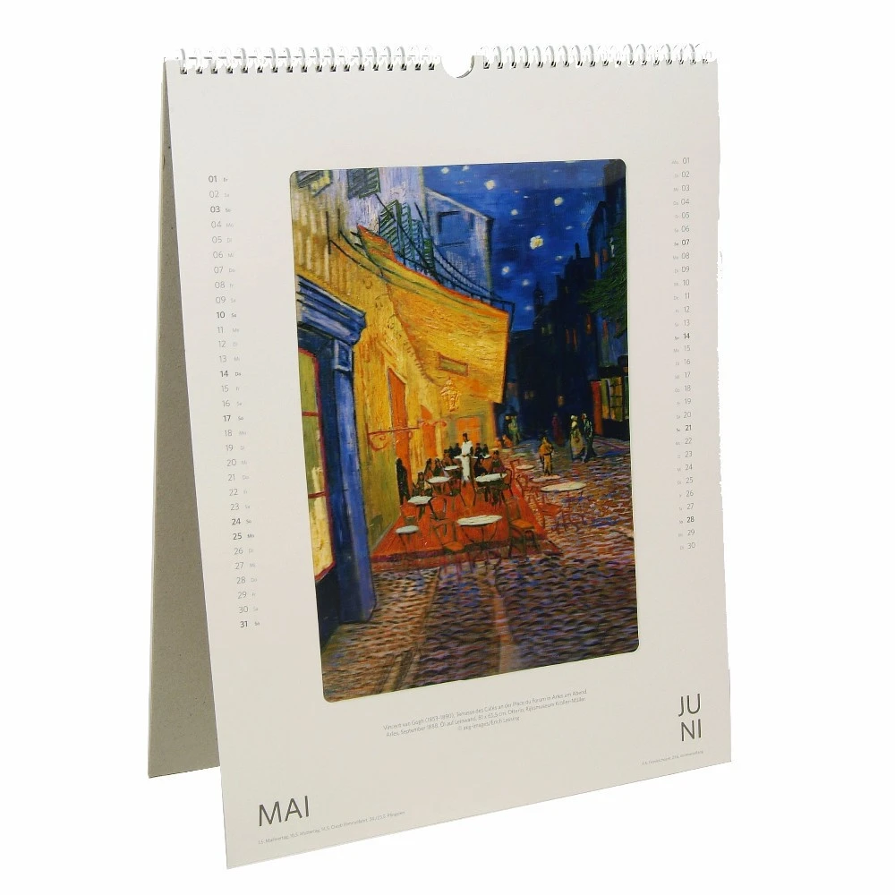 Custom printed daily 3d wall table wall calendars with lenticular effect