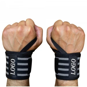 Custom Professional Sports Protective Durable Neoprene Weightlifting Wrist Wraps Gym Straps