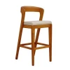 Custom wholesale Modern Solid Wood Dining Bar Stools Ash Beech High chair
