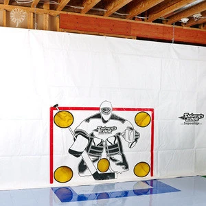 customized 8ft X 16 ft shooting tarps with 5 holes hockey tarp