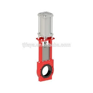 Customized ASTM A216 WCB Body Stainless Steel Stem Rubber Lined Flanged Knife Gate Valve