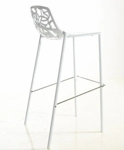 customized design european aluminum black metal forest bar stool set barchair furniture for pub on sale