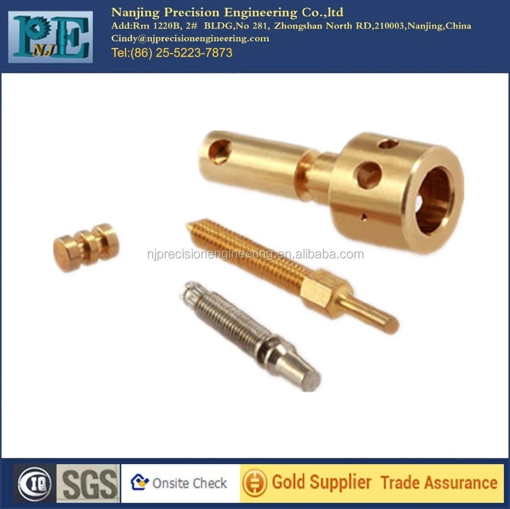 Customized high precision cnc machining services brass hollow shaft