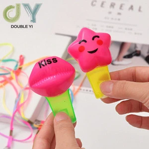 custom/wholesale plastic funny led flashing whistle for kids