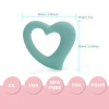 Cute Design Heart Shape Pendant BPA Free Soft Silicone Baby Teether