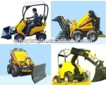 cute skid steer loader with standard bucket,trencher,B&amp;S brand engine,accessories,good helper in garden,CE.EPA prove