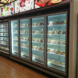 DDW Series Refrigeration Equipment Glass Door Display Refrigerator Commercial Freezer for Supermarket