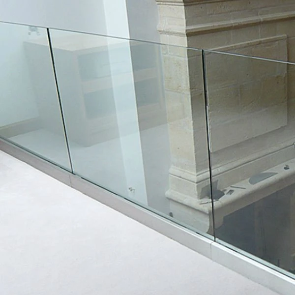 Deck Balustrade Handrails Aluminum Base Shoe Frameless Glass Balustrade Stair Glass Railing