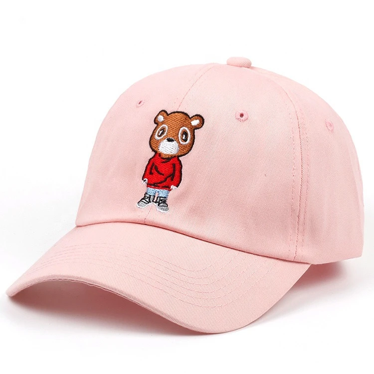 Design Your Own High Quality Snapback Custom 100% Cotton Embroidery Baby Pink Kids Baseball Cap Hat