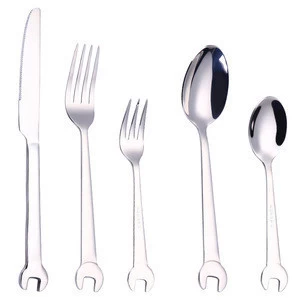 Dinnerware Wrench Knife Fork Spoon Stainless Steel Flatware Set