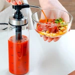 Dispensers 17oz Oil and Vinegar Dispenser Set Oil and Vinegar Cruet Glass   Sauce bottles glass