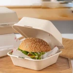 Disposable bento box Hamburger plate paper pulp lunch box cake box