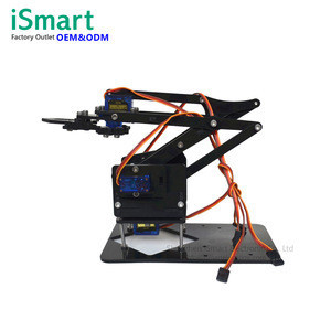 Buy Diy Acrylic Arduino Robot Arm Robot Claw Kit 4 Dof Axis Toys ...